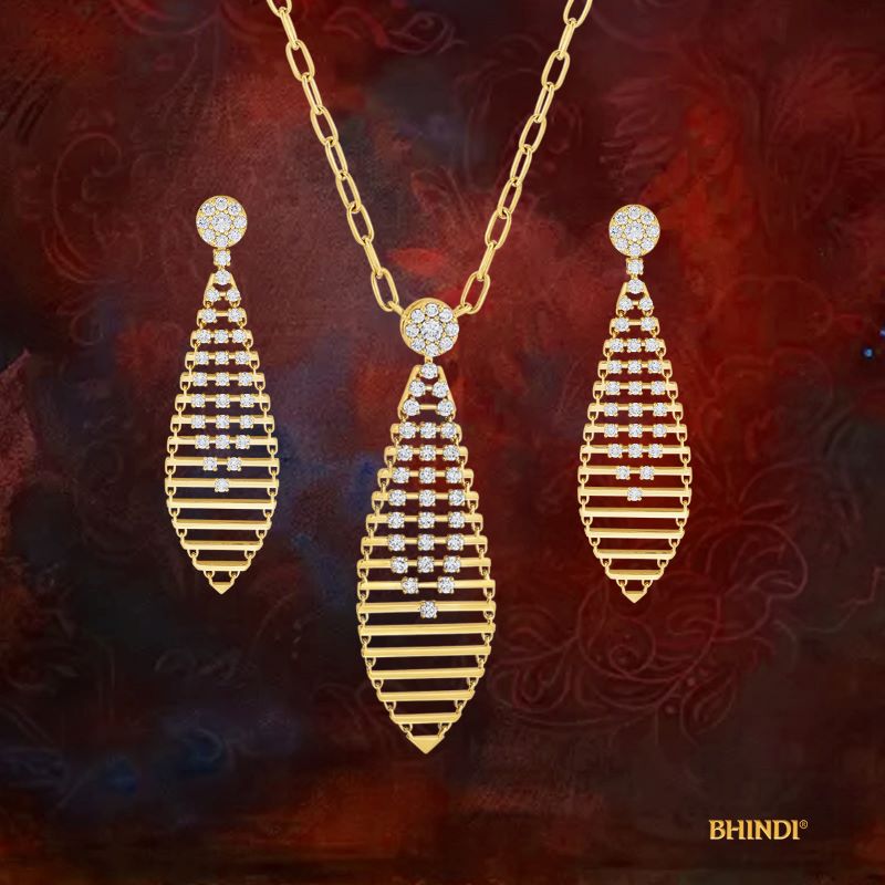 Drop Gorgeous Pendant and Earrings Set